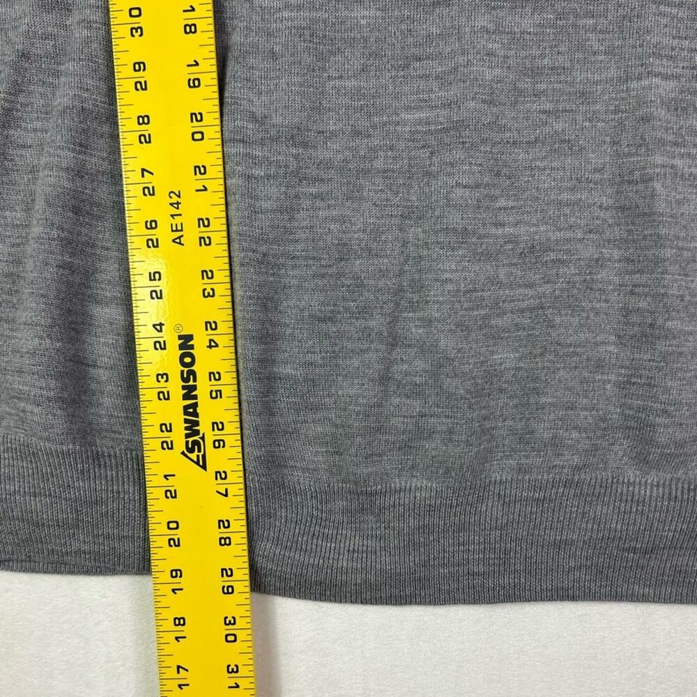 Calvin Klein Sweater Mens XL Gray Merino Wool Pullover Lightweight - Picture 4 of 9